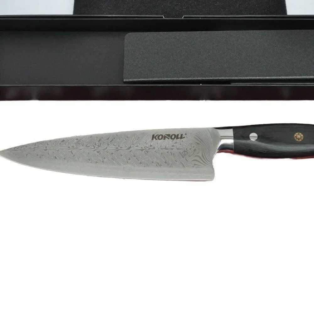 Professional Stainless Steel Chef Knife with Wood Handle KONOLL New in Box